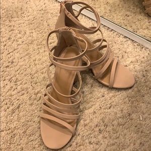 Strappy chunky heel